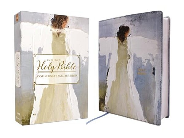 Amplified Holy Bible, Anne Neilson Angel Art Series, Leathersoft, Blue-..