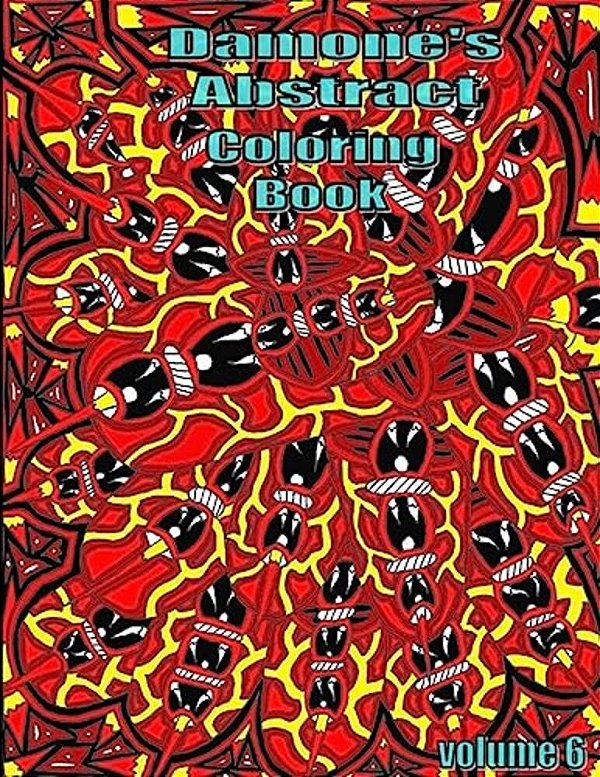 Damones Abstract Coloring Book 6: Adult Coloring Book-..