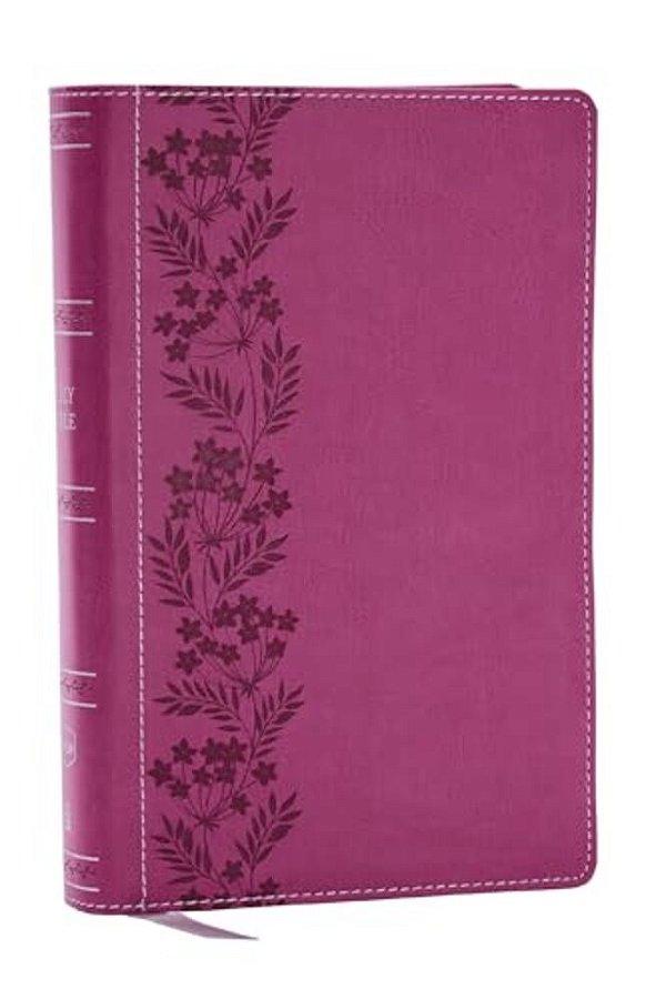 Nkjv Personal Size Large Print Bible With 43,000 Cross References, Pink Leathersoft, Red Letter, Comfort Print (Thumb Indexed)-..