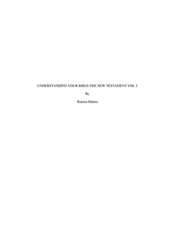 Understanding Your Bible-The New Testament-..