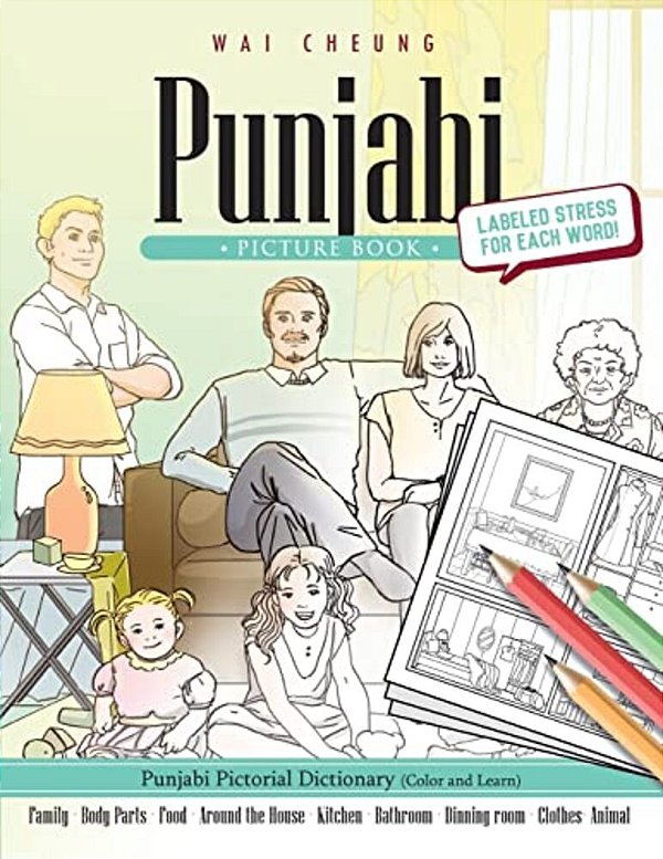 Punjabi Picture Book: Punjabi Pictorial Dictionary (Color And Learn)-..