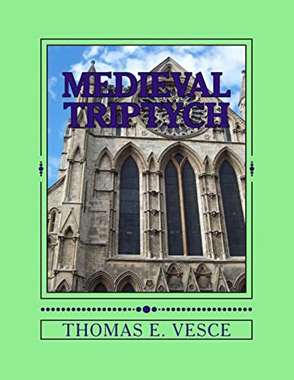 Medieval Triptych: Descriptive Panels Of Cloister, City And Castle Life-..