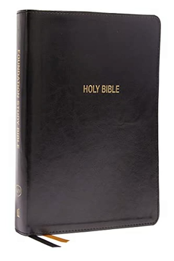 Kjv, Foundation Study Bible, Large Print, Leathersoft, Black, Red Letter, Comfort Print: Holy Bible, King James Version-..