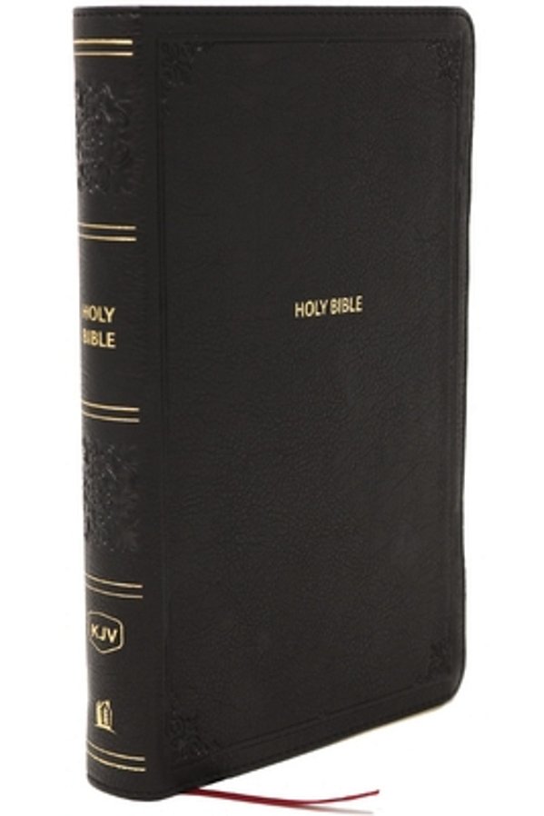 Kjv Giant Print End-Of-verse Reference Bible, Black Leathersoft, Red Letter, Comfort Print (Thumb Indexed)-..