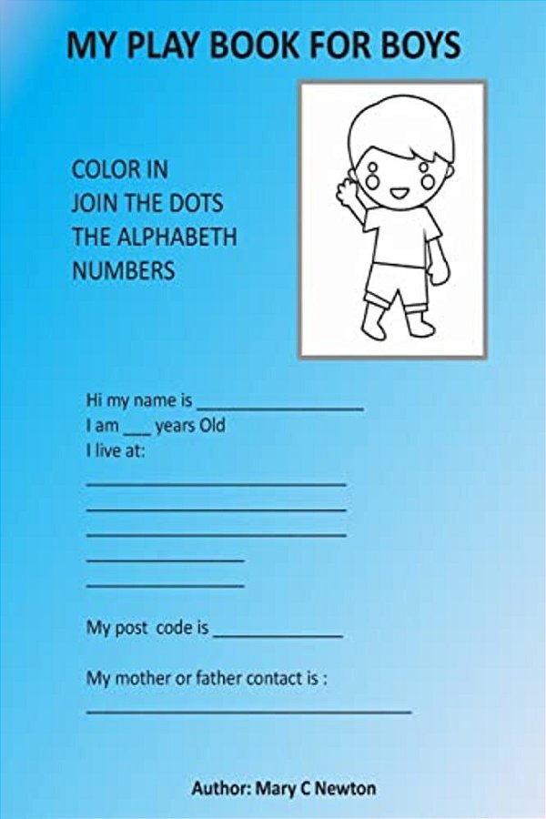 My Play Book For Boys: Activities Book-..