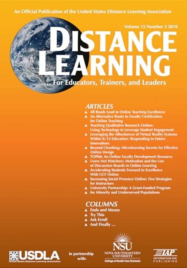 Distance Learning Vol 15 Issue 2-..