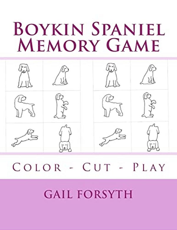 Boykin Spaniel Memory Game: Color - Cut - Play-..