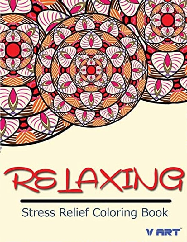 Relaxing Stress Relief Coloring Book-..
