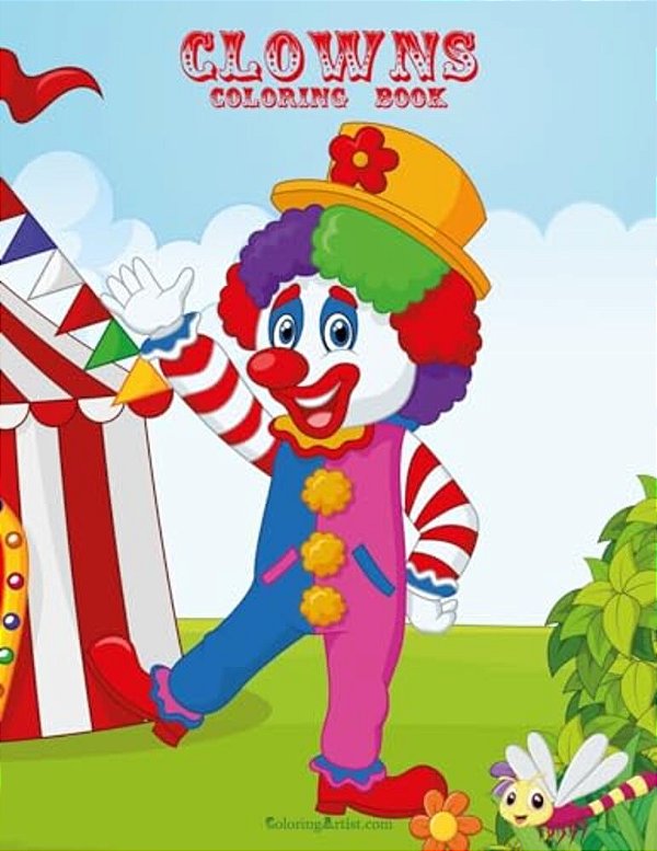 Clowns Coloring Book 1 & 2-..