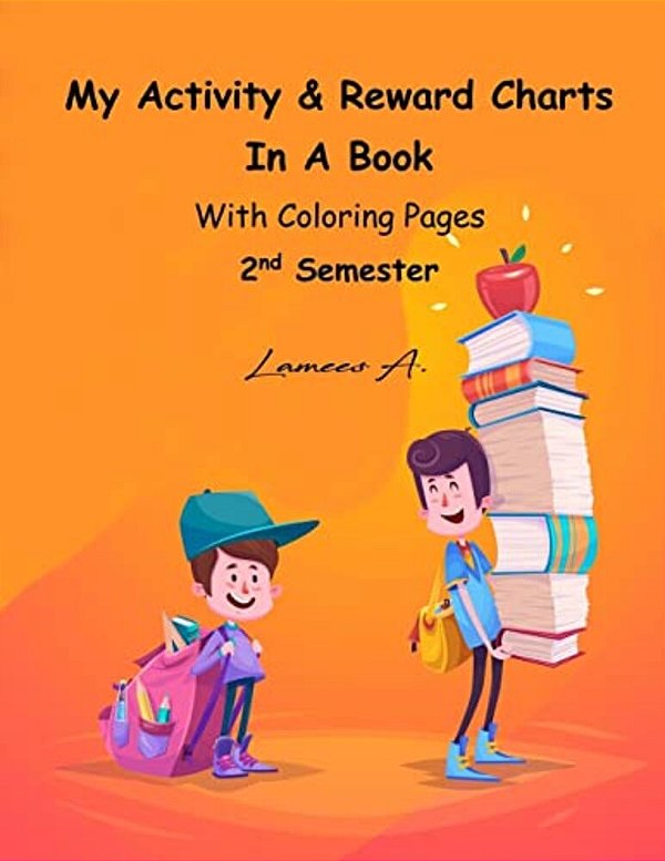 My Activity & Reward Charts In A Book With Coloring Pages (Second Semester)-..