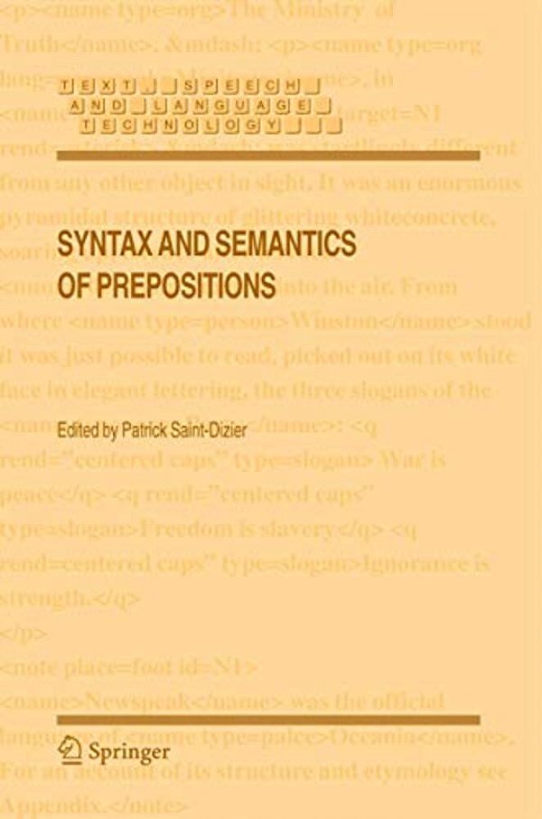 Syntax And Semantics Of Prepositions-..