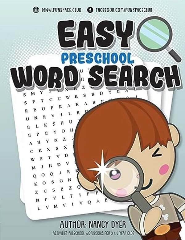 Easy Preschool Word Search: Activities Preschool Workbooks For 3 4 5 Year Olds-..