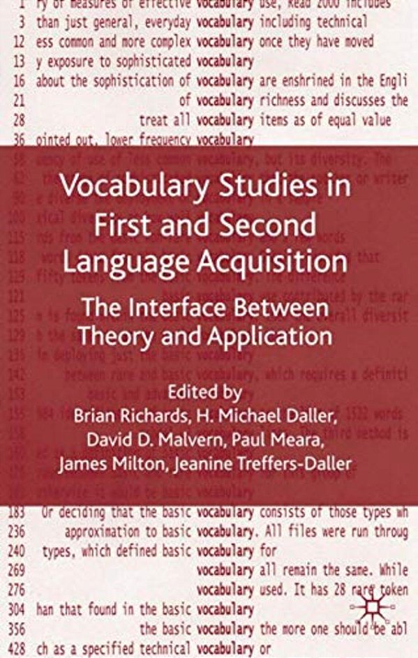 Vocabulary Studies In First And Second Language Acquisition: The Interface Between Theory And Application-..