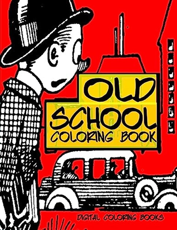 Old School Coloring Book-..