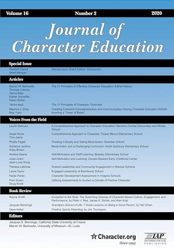 Journal Of Character Education Vol 16 Issue 2-..