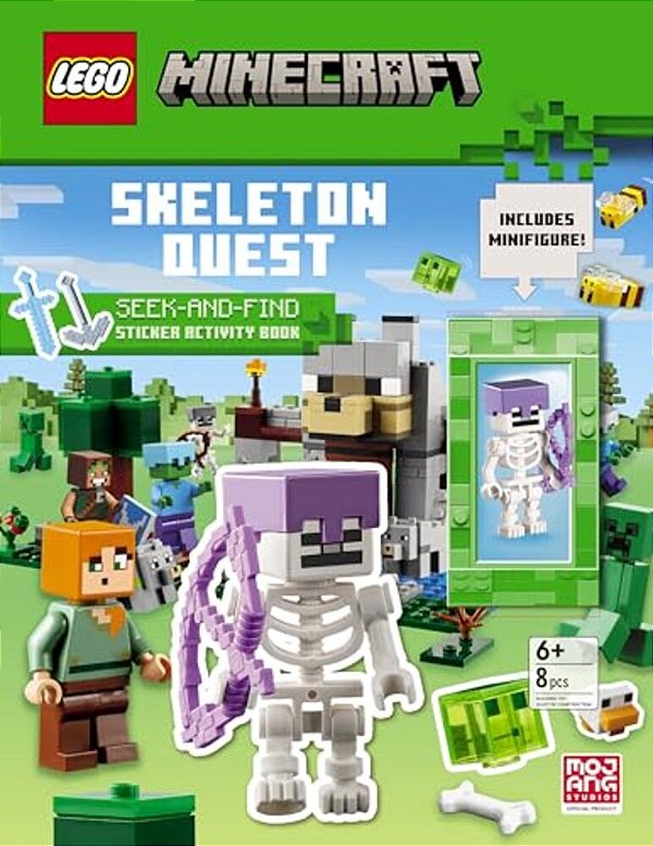 Skeleton Quest (Lego Minecraft): A Seek & Find Sticker Activity Book-..