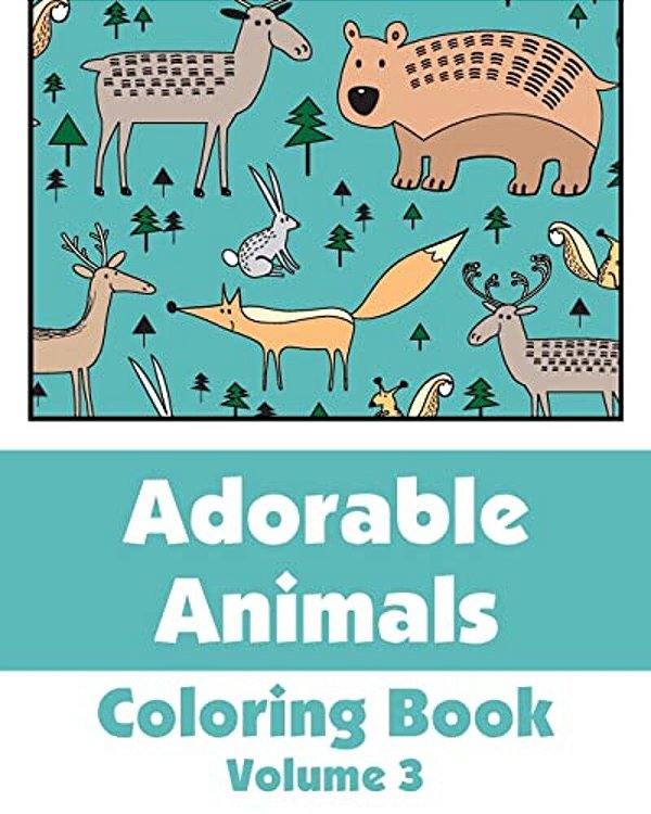 Adorable Animals Coloring Book-..