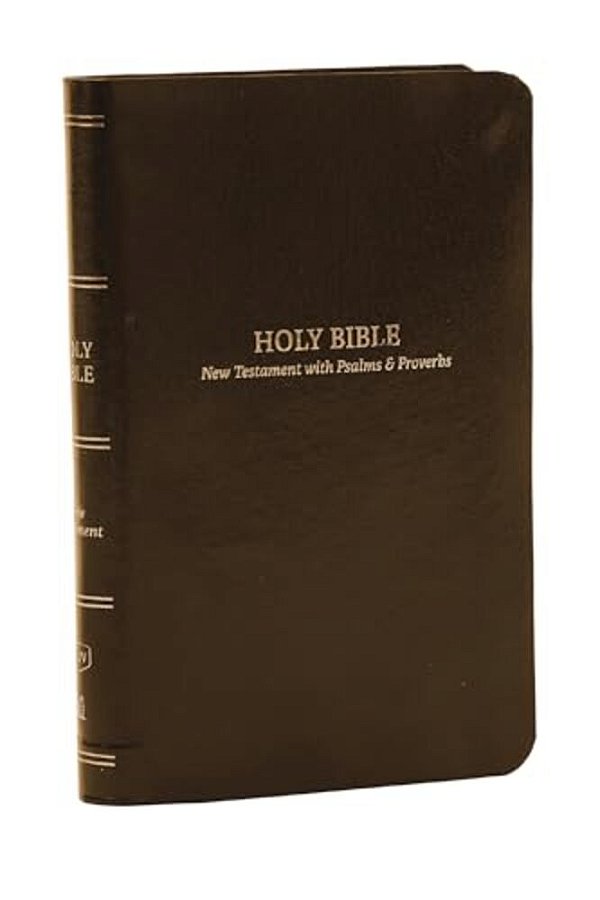 Kjv Holy Bible: Pocket New Testament With Psalms And Proverbs, Brown Leatherflex, Red Letter, Comfort Print: King James Version-..
