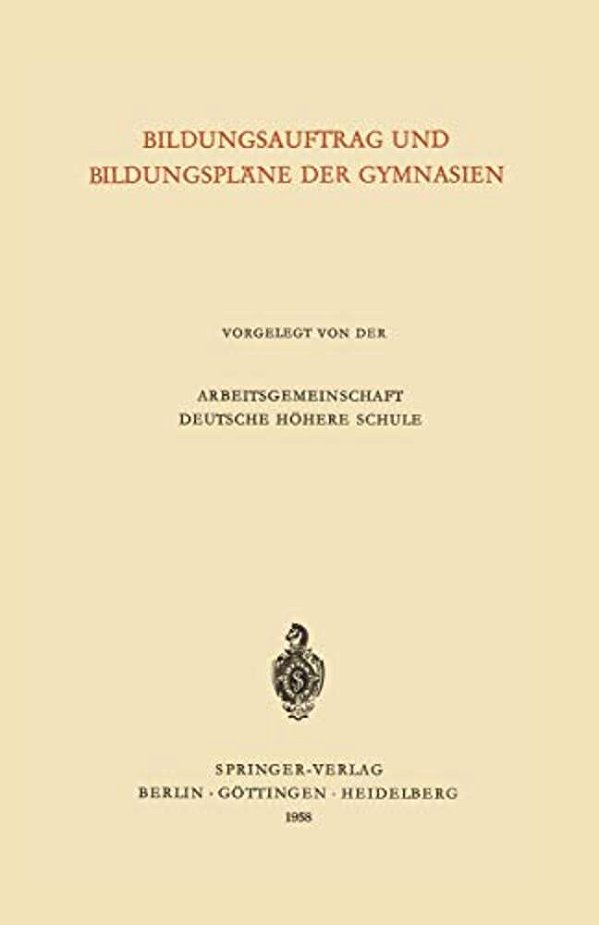 Bildungsauftrag Und Bildungspläne Der Gymnasien-..