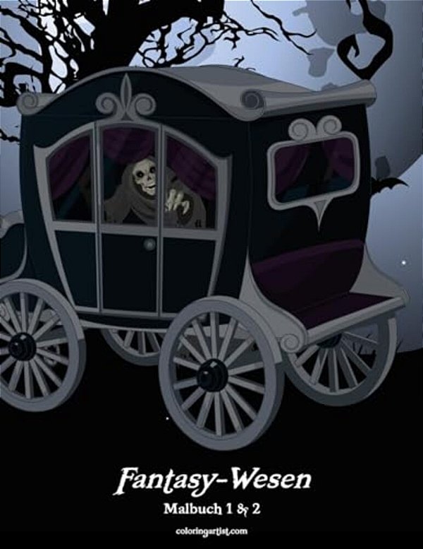 Malbuch Mit Fantasy-Wesen 1 & 2-..