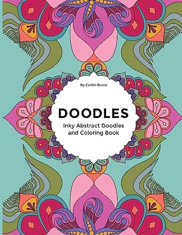 Doodles: Inky Abstract Doodles & Coloring Book-..