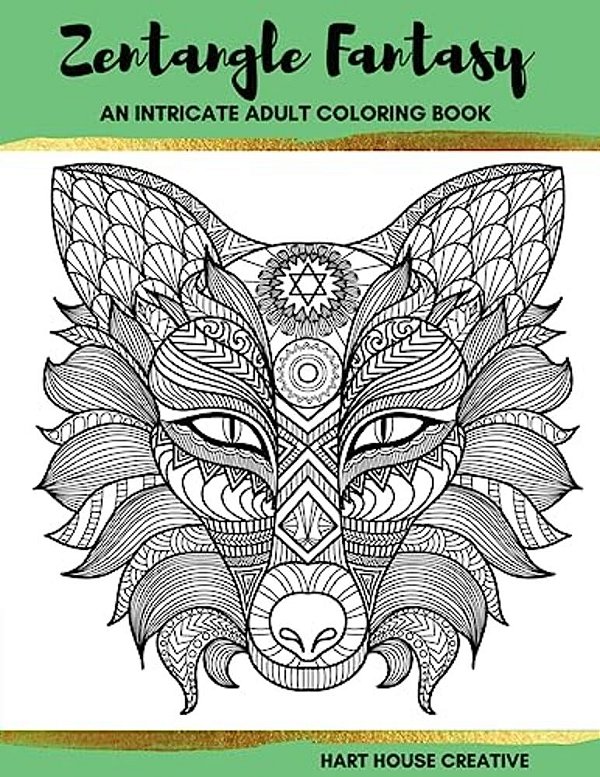 Zentangle Fantasy: An Intricate Adult Coloring Book-..