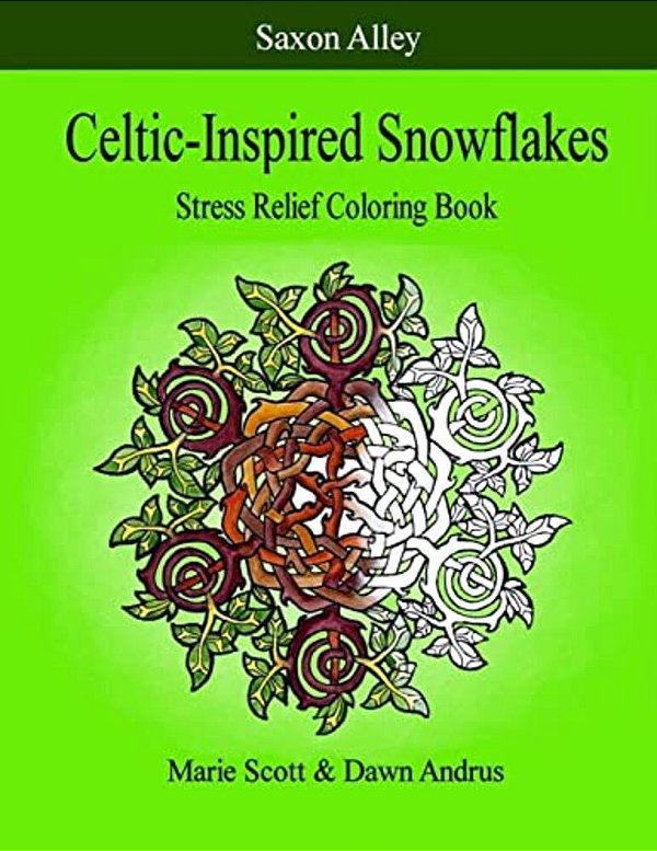 Celtic-Inspired Snowflakes: Stress Relief Coloring Book-..