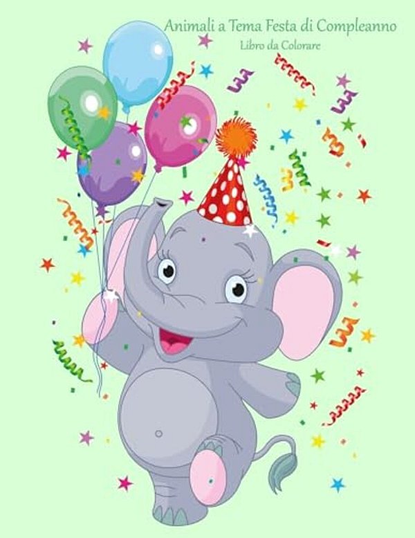 Animali A Tema Festa Di Compleanno Libro Da Colorare 1-..
