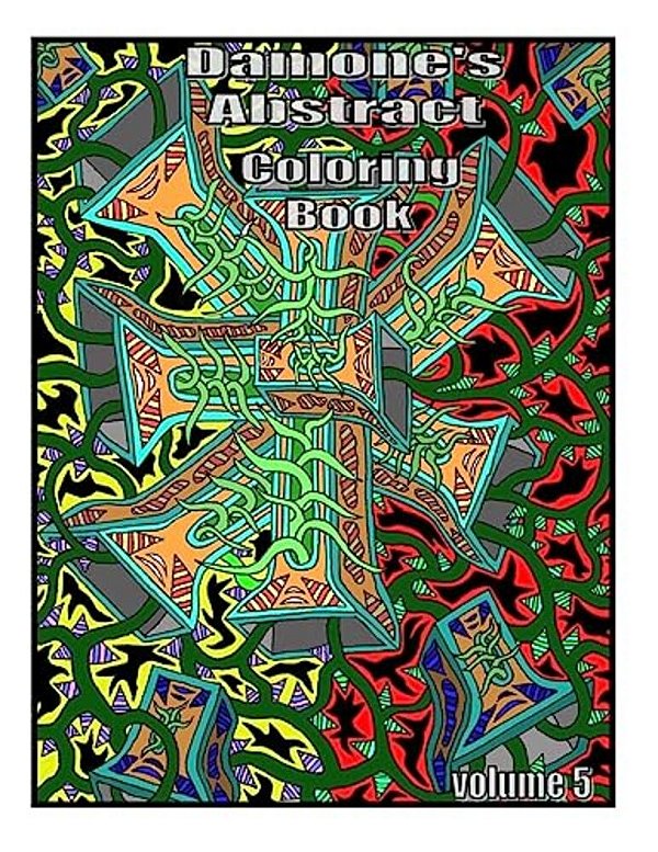 Damones Abstract Coloring Book 5: Adult Coloring Book-..