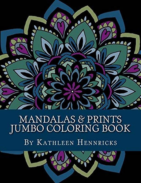Mandalas & Prints Jumbo Coloring Book-..