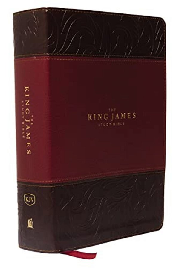 The King James Study Bible, Imitation Leather, Burgundy, Indexed, Full-Color Edition-..