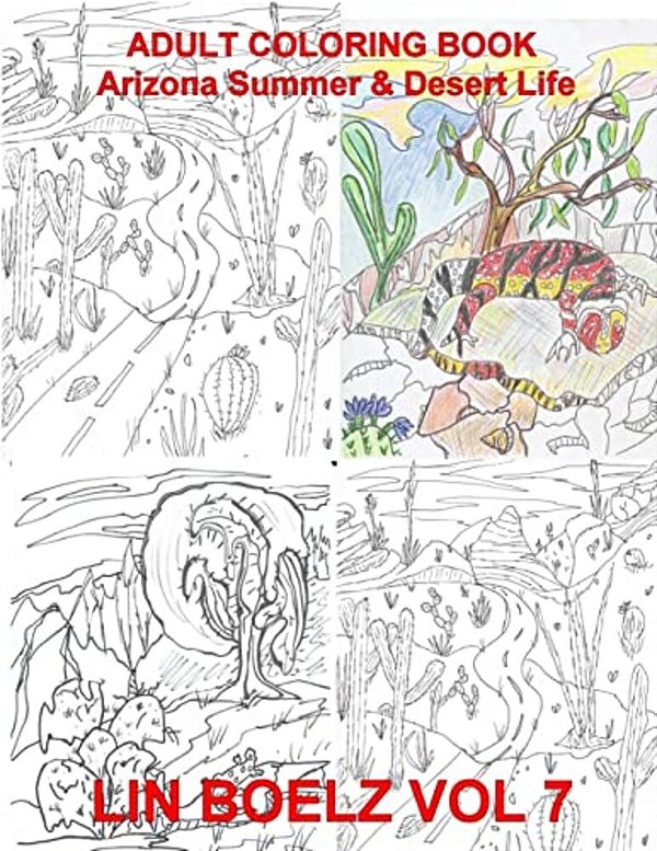 Adult Coloring Book Arizona Summer & Desert Life-..