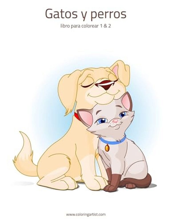 Gatos Y Perros Libro Para Colorear 1 & 2-..