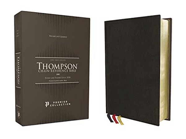 Kjv, Thompson Chain-Reference Bible, Premium Goatskin Leather, Black, Premier Collection, Art Gilded Edges, Black Letter, Comfort Print-..