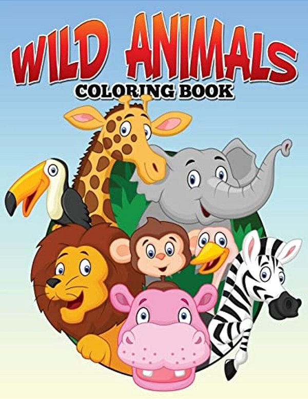 Wild Animals Coloring Book-..