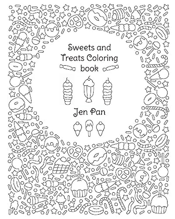 Sweets And Treats Coloring Book-..