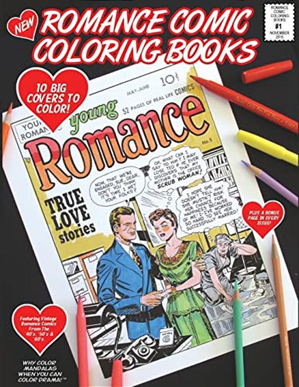 Romance Comic Coloring Book - #1-..