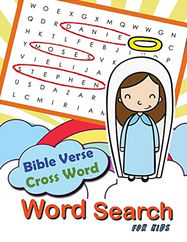 Bible Verse Cross Word Word Search For Kids: Word Search & Cross Word Game For Bible Study For Kids Ages 6-8-..