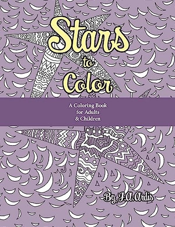 Stars To Color: A Coloring Book For Adults & Children-..