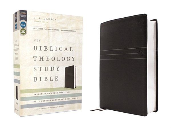 Niv, Biblical Theology Study Bible (Trace The Themes Of Scripture), Leathersoft, Black, Comfort Print: Follow God's Redemptive Plan As It Unfolds Thro-..