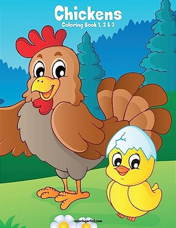 Chickens Coloring Book 1, 2 & 3-..