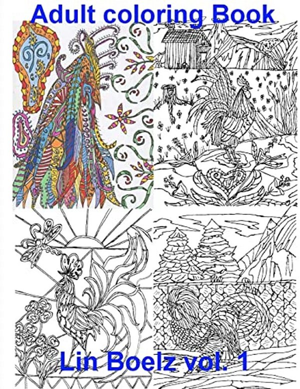 Adult Coloring Book Chicken-..