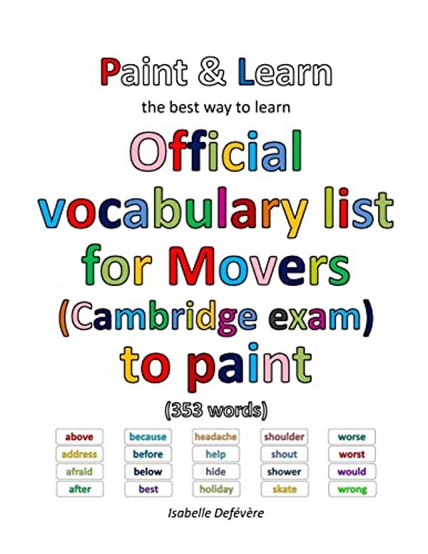 Official Vocabulary List For Movers (Cambridge Exam) To Paint-..