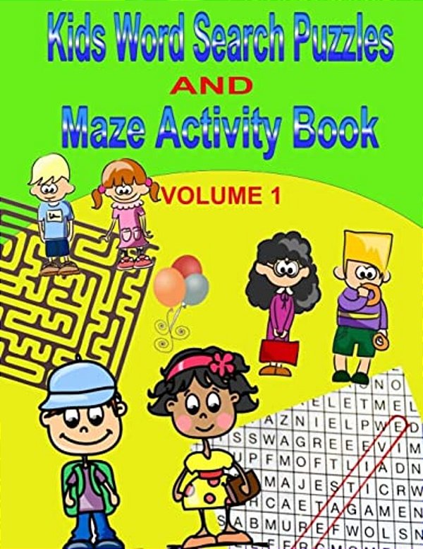Kids Word Search Puzzles And Maze Activity Book-..