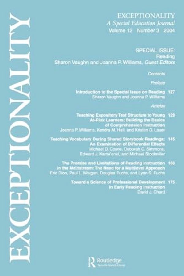 Reading: A Special Issue Of Exceptionality-..