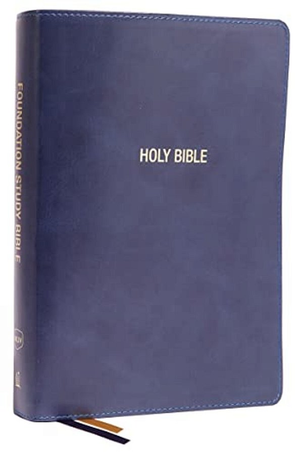 Nkjv, Foundation Study Bible, Large Print, Leathersoft, Blue, Red Letter, Comfort Print: Holy Bible, New King James Version-..