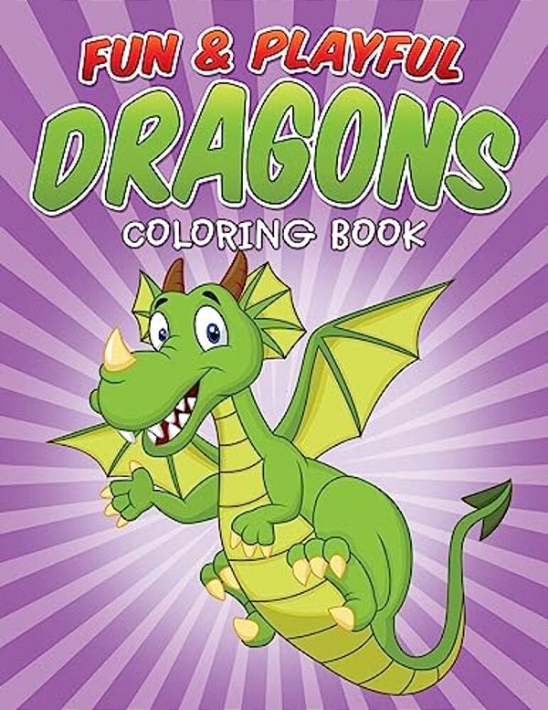 Fun & Playful Dragons Coloring Book-..