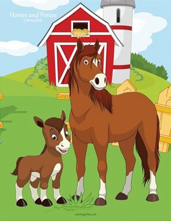 Horses And Ponies Coloring Book 1-..