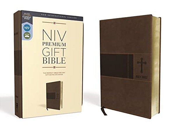 Niv, Premium Gift Bible, Leathersoft, Brown, Red Letter Edition, Comfort Print-..