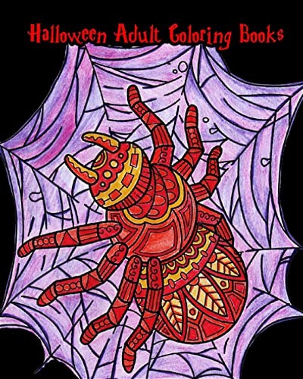 Halloween Adult Coloring Books: Happy Halloween, Stress Relief Coloring Book, Halloween Drawings!-..